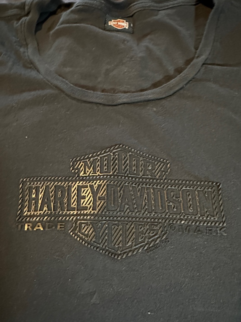 Harley-Davidson Black Raised Logo Tee